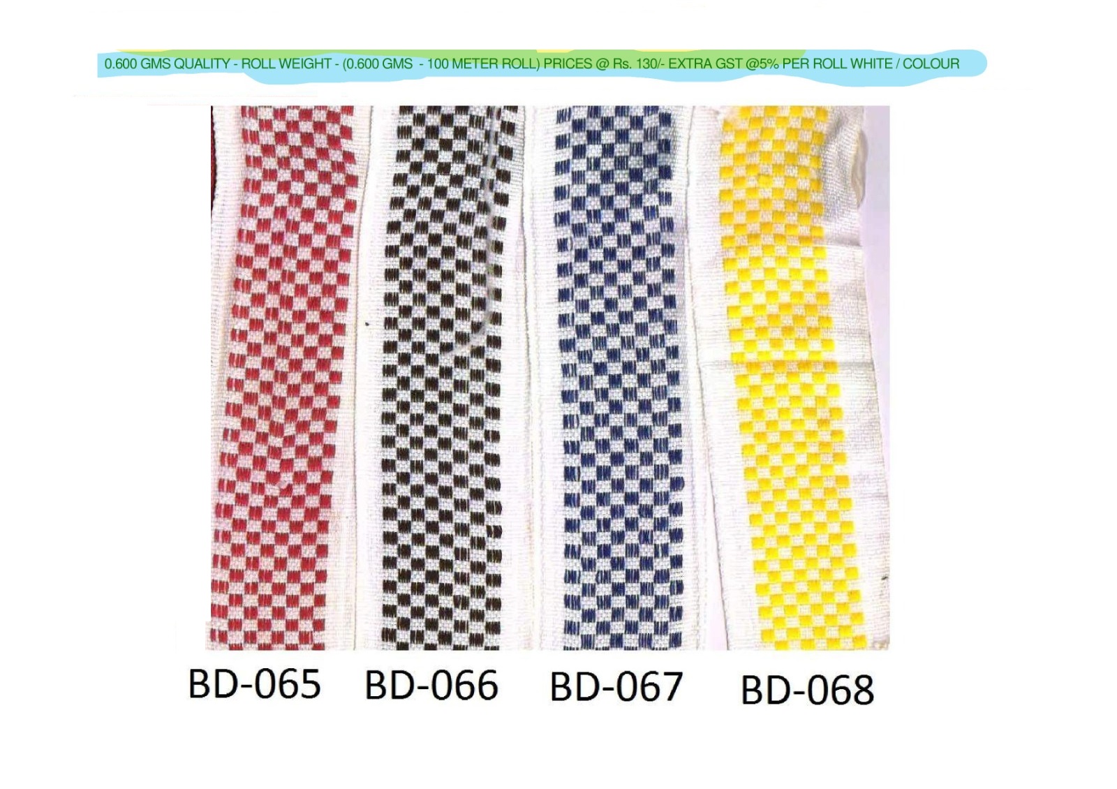 NARROW FABRIC - BEEDING ( QUALITY 0.600 gm ) MIX COLOUR